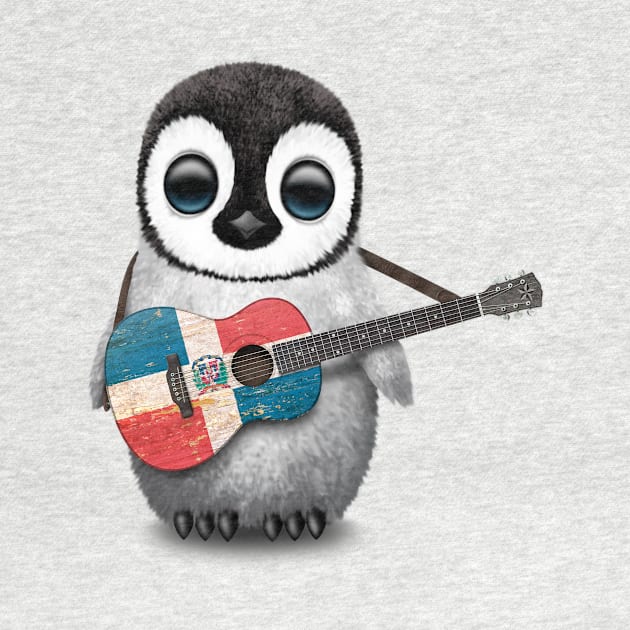 Baby Penguin Playing Dominican Flag Guitar by jeffbartels